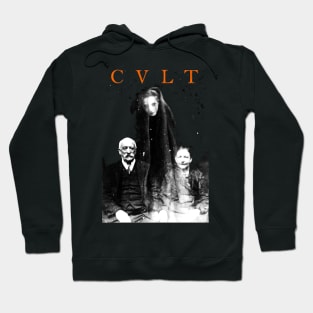 CULT CVLT Occult dark black metal creepy old ghost spirit photo Hoodie